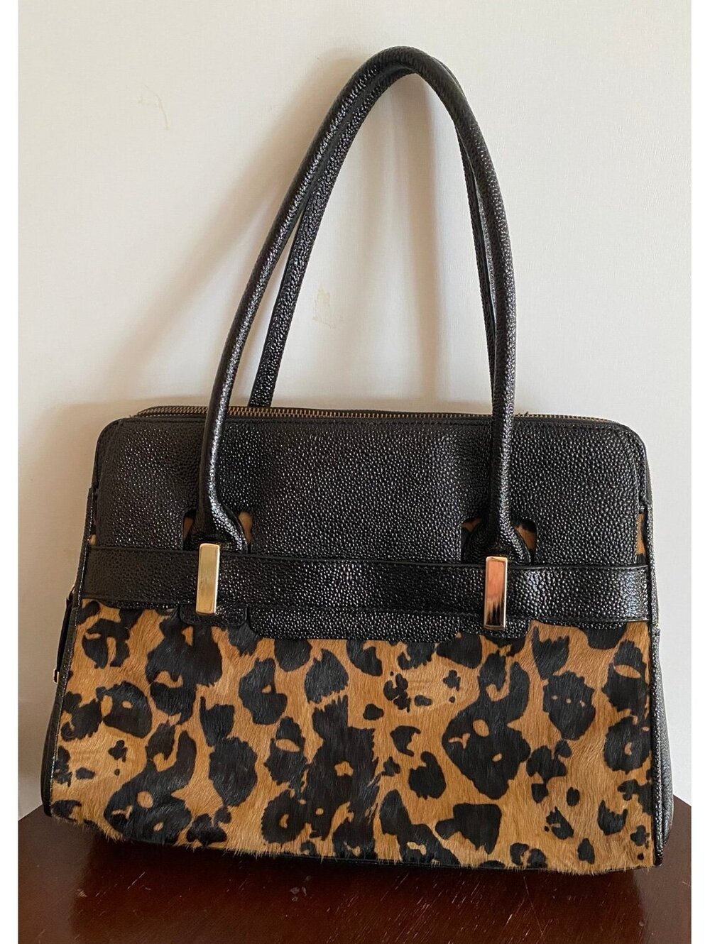 Vintage Antonio Melani Leopard Print Handbag